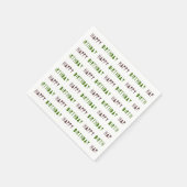 Green & Brown Happy Birthday Party Serviette (Ecke)