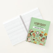Green Brown History Spiral Notebook - Anpassbar Notizblock (Innenseite)
