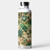 GREEN & BROWN IRISH SHAMROCKS & PLAID PATTERNS TRINKFLASCHE (Rechts)