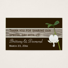 Green Brown Ivory Bleeding Heart Favor Tag