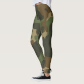 Green Brown Khaki Military Nature Camouflage Leggings (Links)