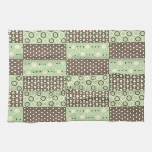 Green Brown Kitchen Handtuch (Horizontal)