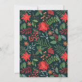 Green Brown Merriest Christmas Flora Pattern Foto Feiertagskarte (Rückseite)