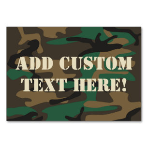 Green Brown Militär-Camouflage Tischnummer