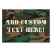 Green Brown Militär-Camouflage Tischnummer (Vorderseite)