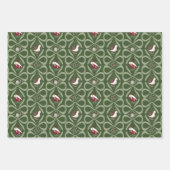 Green Brown Orange Christmas Forest Village Geschenkpapier Set (Vorderseite 2)