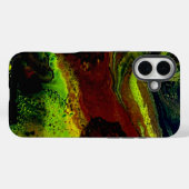 Green Brown pouring colour Case-Mate iPhone Hülle (Rückseite (Horizontal))