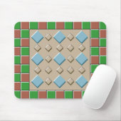 Green & Brown Tiles-Muster Mousepad (Mit Mouse)