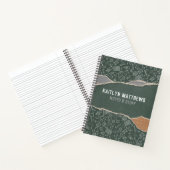 Green Brown Torrent Paper School Personalisiert Notizblock (Innenseite)