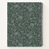 Green Brown Torrent Paper School Personalisiert Notizblock (Rückseite)