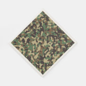 Green Brown Woodland Camouflage. Camouflage Serviette (Ecke)