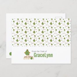 Green & Brown Yarn Chicken Champion Postcard Postkarte