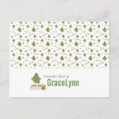 Green & Brown Yarn Chicken Champion Postcard Postkarte (Vorderseite)