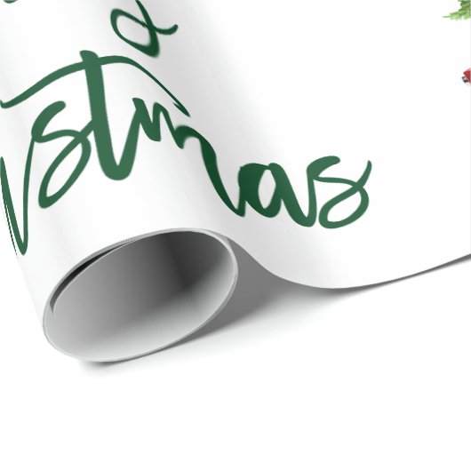 Green Brush Script Vintag Truck Geschenkpapier (Rolleneckpunkt)