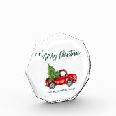 Green Brush Script Vintag Truck Weihnachten Fotoblock (Links)