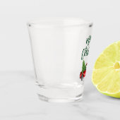 Green Brush Script Vintag Truck Weihnachten Schnapsglas (Links)