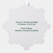 Green Brush Script Watercolor Truck Holiday Ornament Karte (Rückseite)