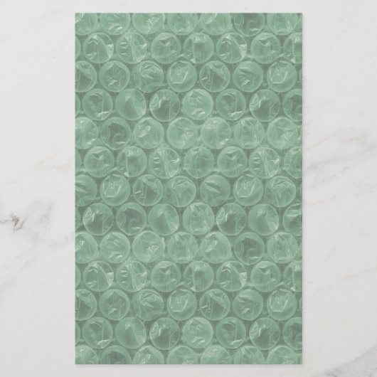 Green Bubble-Packing-Muster Briefpapier (Vorderseite)