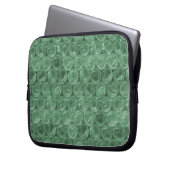 Green Bubble-Packing-Muster Laptopschutzhülle (Vorderseite Links)