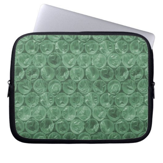 Green Bubble-Packing-Muster Laptopschutzhülle (Vorderseite)
