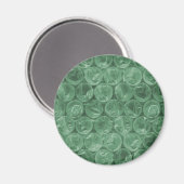 Green Bubble-Packing-Muster Magnet (Vorderseite/Rückseite)