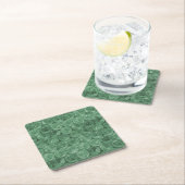 Green Bubble-Packing-Muster Rechteckiger Pappuntersetzer (Vor Ort)