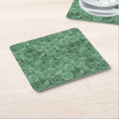 Green Bubble-Packing-Muster Rechteckiger Pappuntersetzer (angewinkelt)
