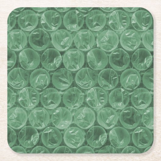 Green Bubble-Packing-Muster Rechteckiger Pappuntersetzer (Vorderseite)