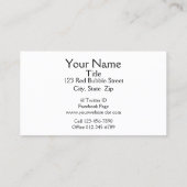 Green Bubble Streak Artwork Visitenkarte (Rückseite)