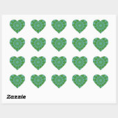 Green Bubble Zen Heart Sticker (Blatt)