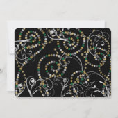 Green Bubbly Bottles Wirbel Silvester Party Einladung (Rückseite)