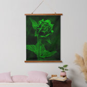 "Green Bud" Wandteppich Mit Holzrahmen (Schlafzimmer)