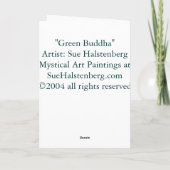 Green Buddha Karte (Rückseite)
