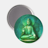 Green Buddha Magnet (Vorderseite/Rückseite)