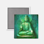 Green Buddha Magnet (Vorderseite/Rückseite)