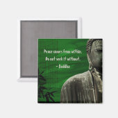 Green Buddha Magnet anpassbar (Vorderseite/Rückseite)