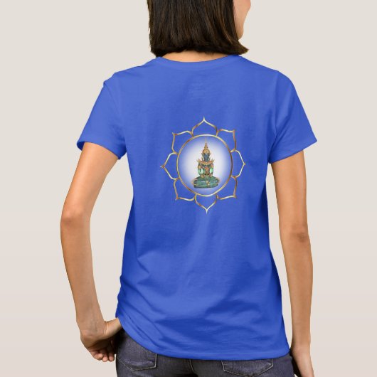 Green Buddha und Golden Lotus T-Shirt (Rückseite)