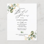 Green Budget Bridal Dusche Einladung Flyer (Vorne)