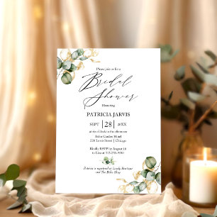 Green Budget Bridal Dusche Einladung Flyer