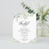 Green Budget Bridal Dusche Einladungen (Stehend Vorderseite)