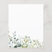 Green Budget Bridal Dusche Einladungen (Rückseite)