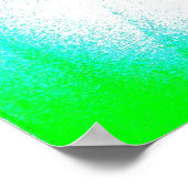 Green Budgie Portrait Poster (Ecke)