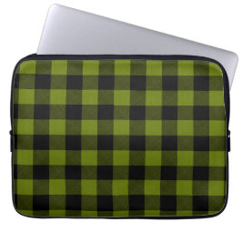 Green Buffalo Check Garden Laptopschutzhülle