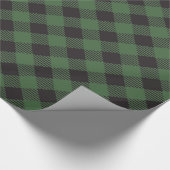 Green Buffalo Kariert Country Chic Stil Geschenkpapier (Ecke)