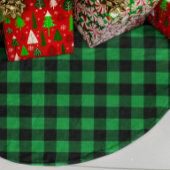 Green Buffalo Kariert Family Monogram Polyester Weihnachtsbaumdecke