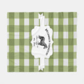 Green Buffalo Kariert Farm Horse Fleece Blanket (Vorderseite (Horizontal))