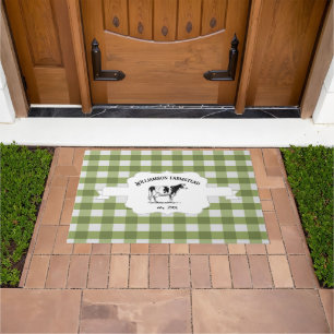 Green Buffalo Kariert Farm Kuh Doormat Fußmatte