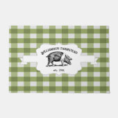 Green Buffalo Kariert Farm Pig Doormat Fußmatte (Vorderseite)