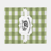 Green Buffalo Kariert Farm Pig Fleece Blanket (Vorderseite (Horizontal))