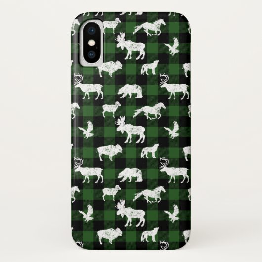 Green Buffalo Kariert Lumberjack Case-Mate iPhone Hülle (Rückseite)
